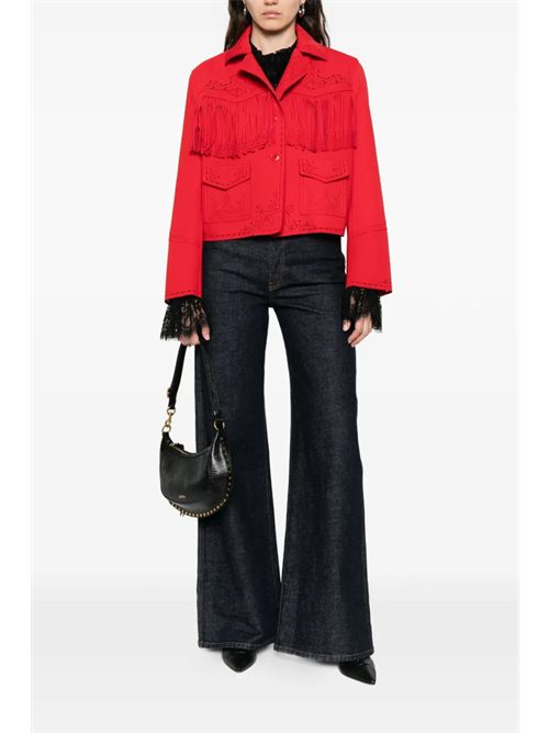 Jacket with fringes ERMANNO SCERVINO | D486I332ROWQ81763